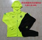 Inter Milan 21-22 Long Zip Jacket Fluorescent Green - 图片 9
