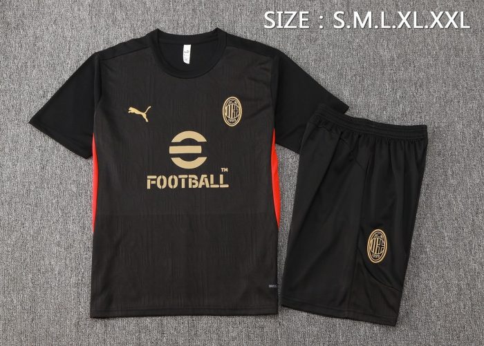 AC Milan 24-25 Black Short Sleeve Training Shirt - 图片 2