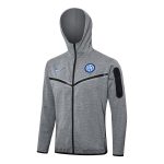 Inter Milan 24-25 Long Zip Jacket with Hood in Ash Gray - 图片 5