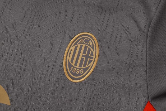 AC Milan 24-25 Grey Short Sleeve Training Shirt - 图片 8