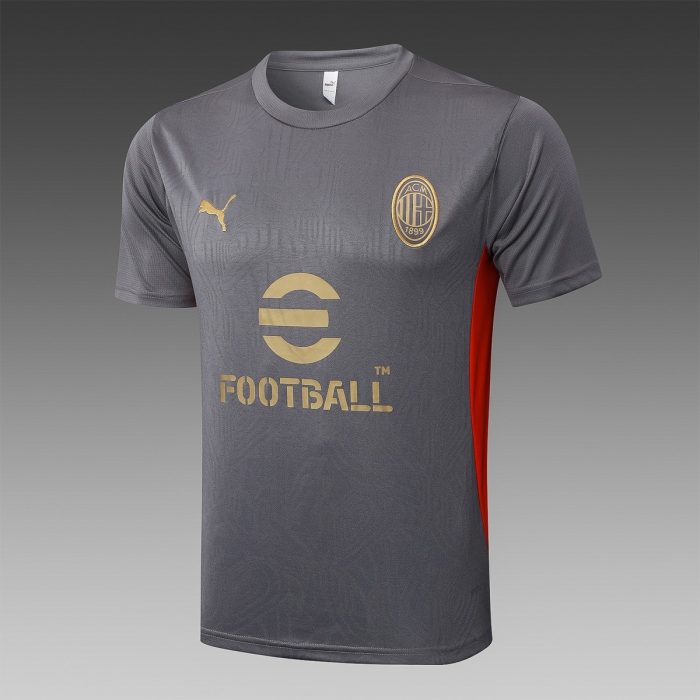 AC Milan 24-25 Grey Short Sleeve Training Shirt - 图片 9