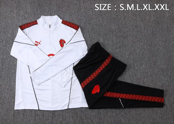 AC Milan 25/26 Half Zip Jacket White - 图片 2