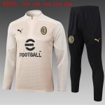 AC Milan 24-25 Kids' Half-Zip Jacket in Apricot