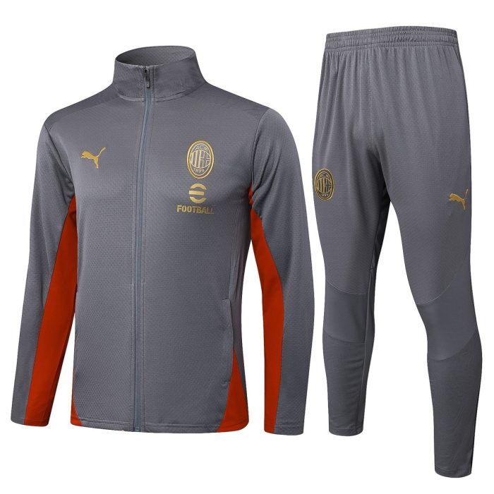 AC Milan 24-25 Long Zipper Jacket Grey - 图片 8