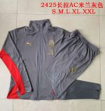 AC Milan 24-25 Long Zipper Jacket Grey - 图片 9