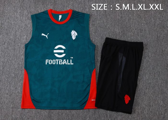 AC Milan Green Splatter Vest - 图片 2