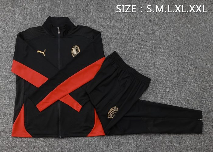 AC Milan 24-25 Black Long Zipper Jacket - 图片 2