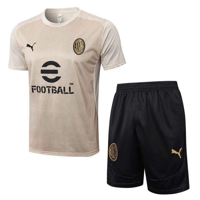 AC Milan 24-25 Short Sleeve Training T-Shirt Apricot - 图片 8
