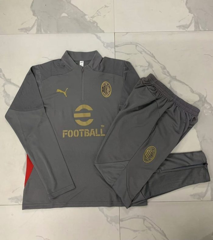AC Milan 24-25 Half Zip Jacket Grey Player Version - 图片 9