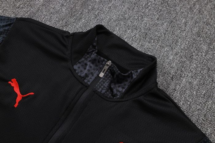 AC Milan Black Spray Print Long Zipper Jacket - 图片 5