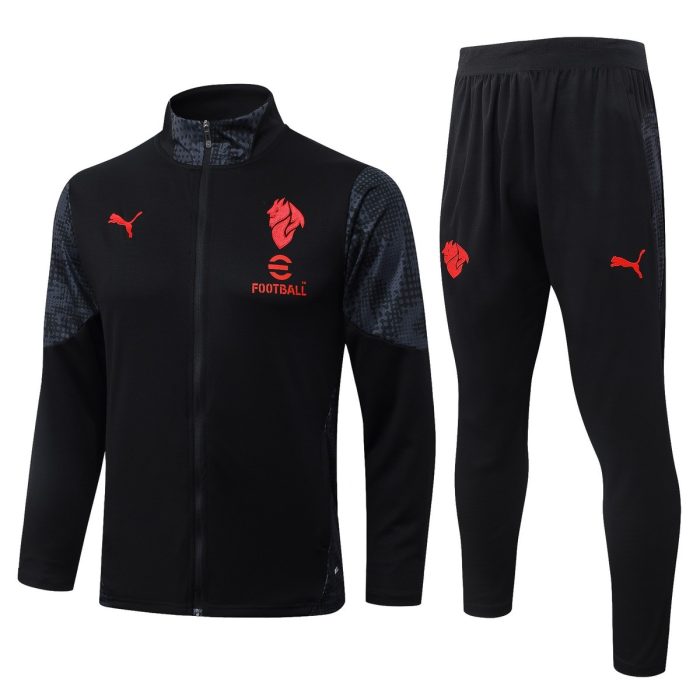 AC Milan Black Spray Print Long Zipper Jacket - 图片 7