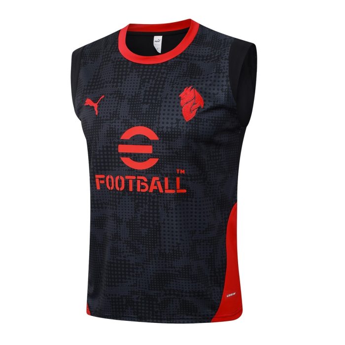 AC Milan Black Spray Ink Vest - 图片 6
