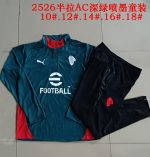 AC Milan Kids Dark Green Splatter Half-Zip Jacket - 图片 3