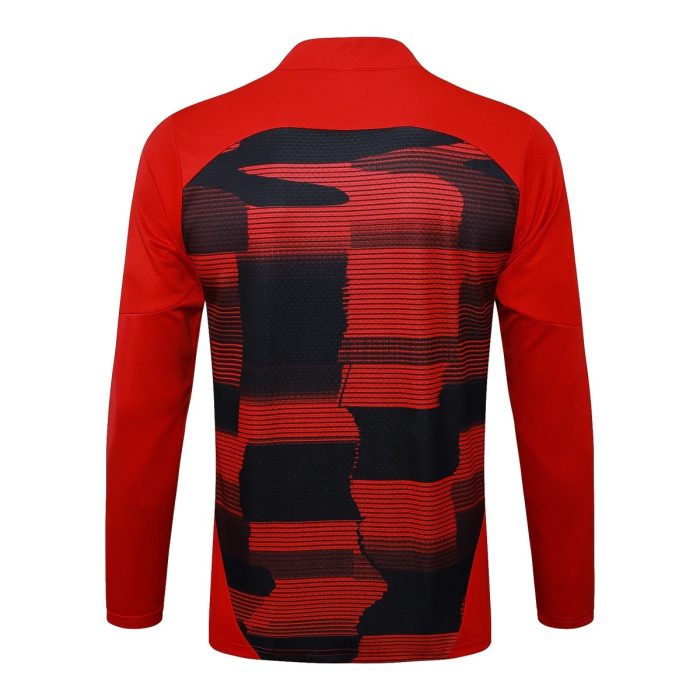 AC Milan 24-25 Red Ink Splatter Half-Zip Jacket (Player Version) - 图片 7