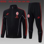 AC Milan Black Children's Long Zipper Jacket