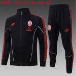 AC Milan Black Children's Long Zipper Jacket - 图片 2