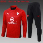 AC Milan Red Spray Ink Half-Zip Jacket Kids