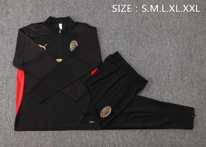 AC Milan 24-25 Black Half-Zip Jacket (Player Version) - 图片 2