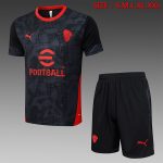 AC Milan Black Splatter Short Sleeve Training T-Shirt