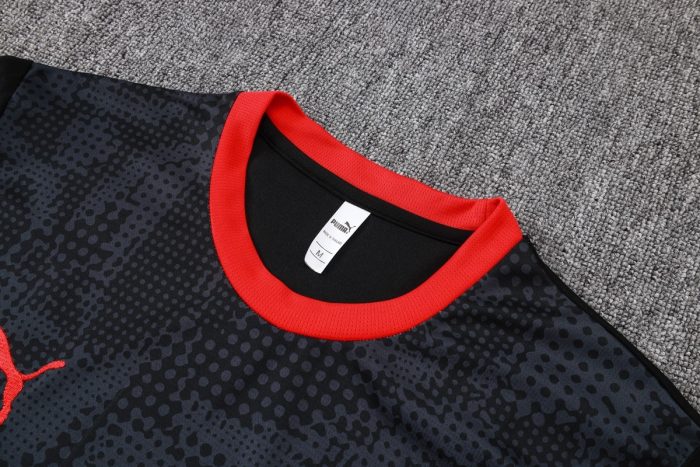 AC Milan Black Splatter Short Sleeve Training T-Shirt - 图片 7