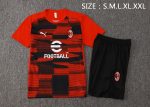 AC Milan 24-25 Short Sleeve Red Black Splatter Training T-Shirt - 图片 2