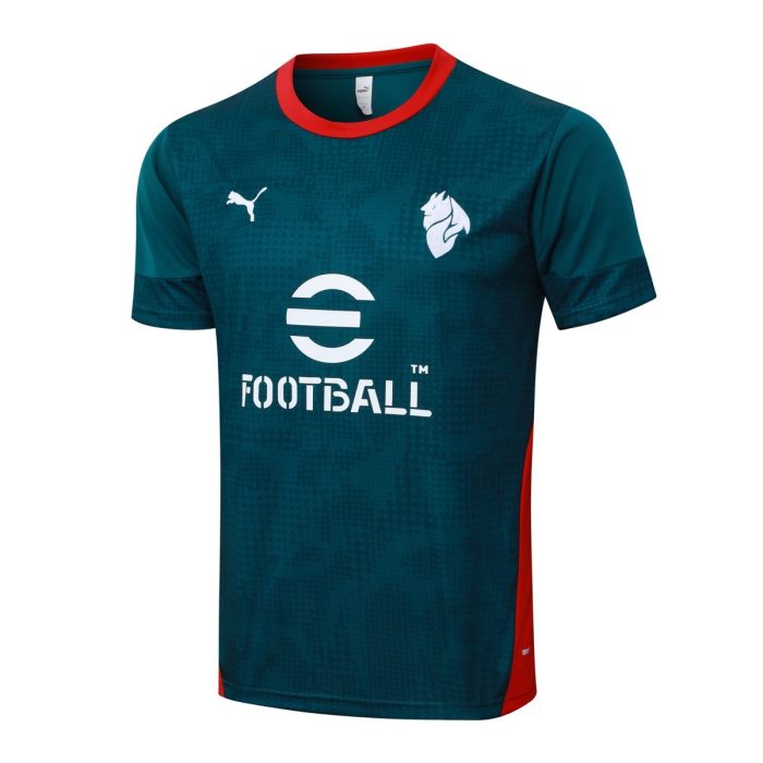 AC Milan Green Splatter Short Sleeve Training T-Shirt - 图片 8