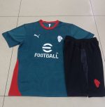 AC Milan Green Splatter Short Sleeve Training T-Shirt - 图片 9