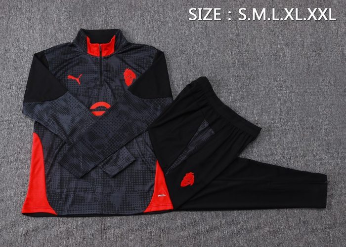 AC Milan 25/26 Half-Zip Black Ink Jacket - 图片 2