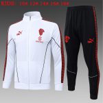 AC Milan White Children's Long Zipper Jacket - 图片 2