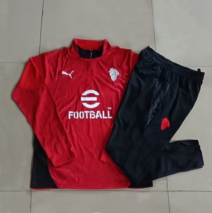 AC Milan 25/26 Half-Zip Red Spray Print - 图片 9