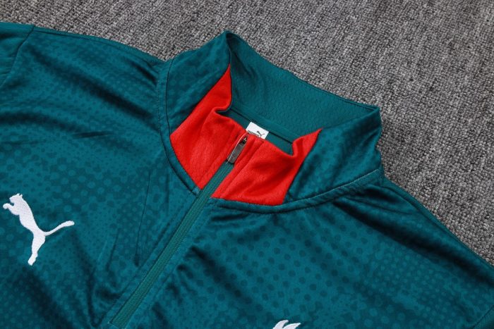AC Milan Dark Green Splatter Half-Zip Jacket - 图片 5