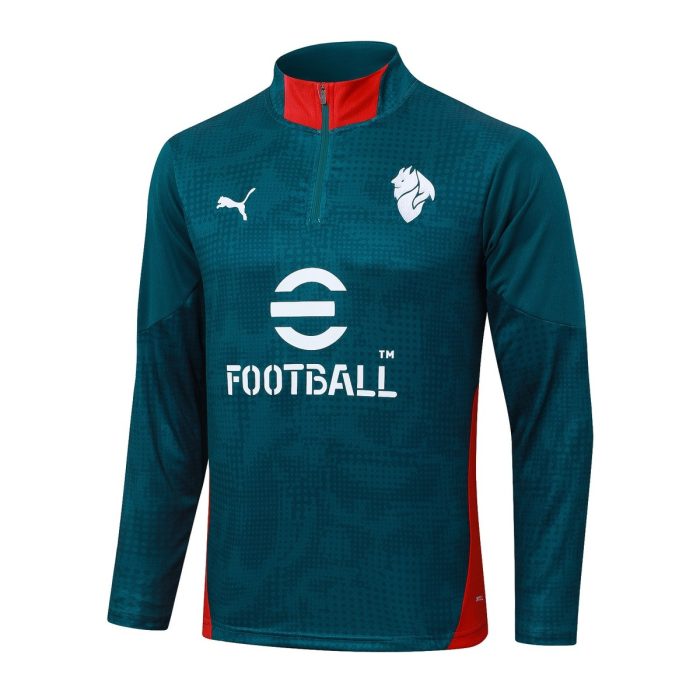 AC Milan Dark Green Splatter Half-Zip Jacket - 图片 8