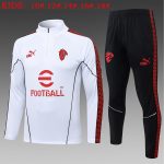AC Milan White Kids' Half-Zip Jacket