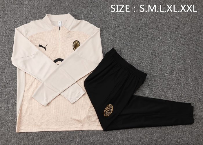 AC Milan 24-25 Half-Zip Jacket Apricot Ink (Player Version) - 图片 2