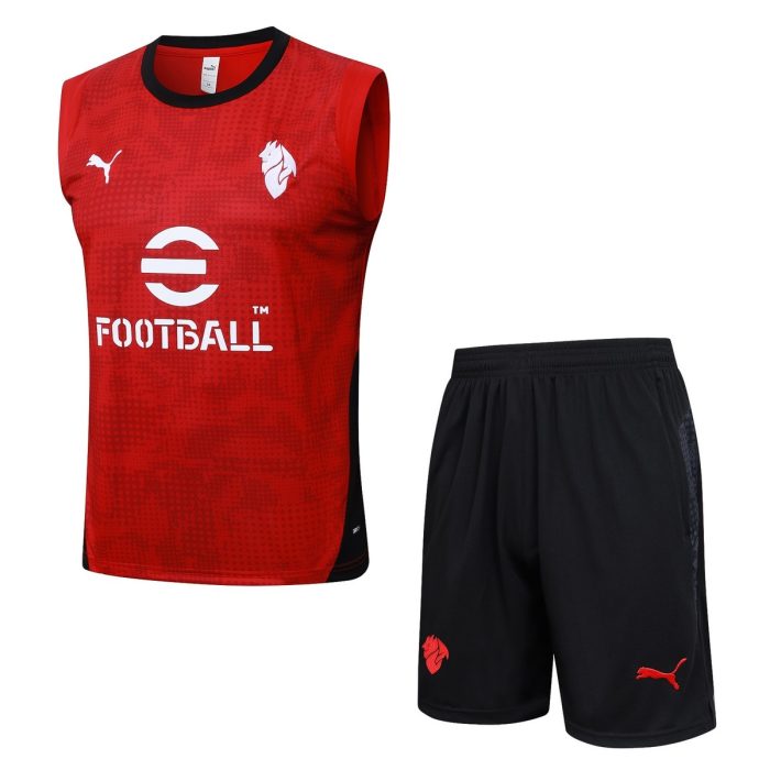 AC Milan Red Spray Ink Vest - 图片 8