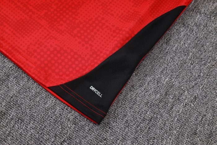 AC Milan Red Splatter Short Sleeve Training T-Shirt - 图片 4