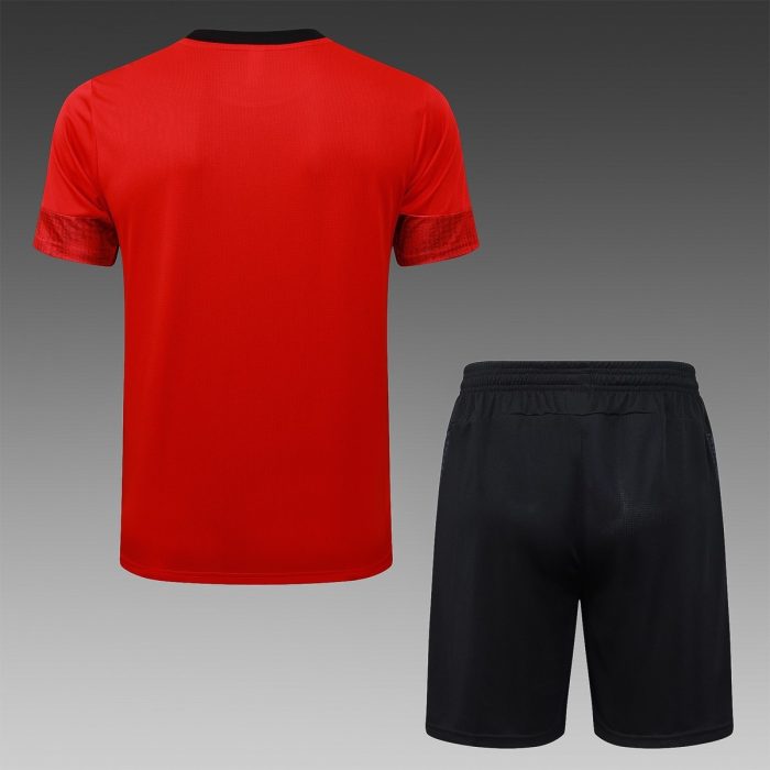 AC Milan Red Splatter Short Sleeve Training T-Shirt - 图片 6