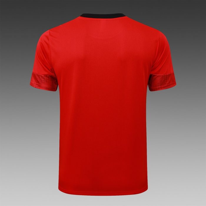 AC Milan Red Splatter Short Sleeve Training T-Shirt - 图片 7