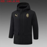 AC Milan 24/25 Black Cotton Jacket with Gold Badge