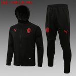 AC Milan 21-22 Black Long Zip Jacket with Hood