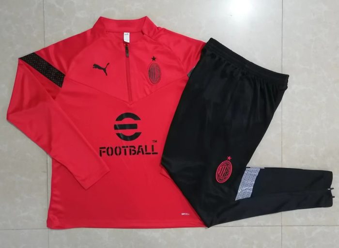 AC Milan 22-23 Red Half-Zip Jacket - 图片 9