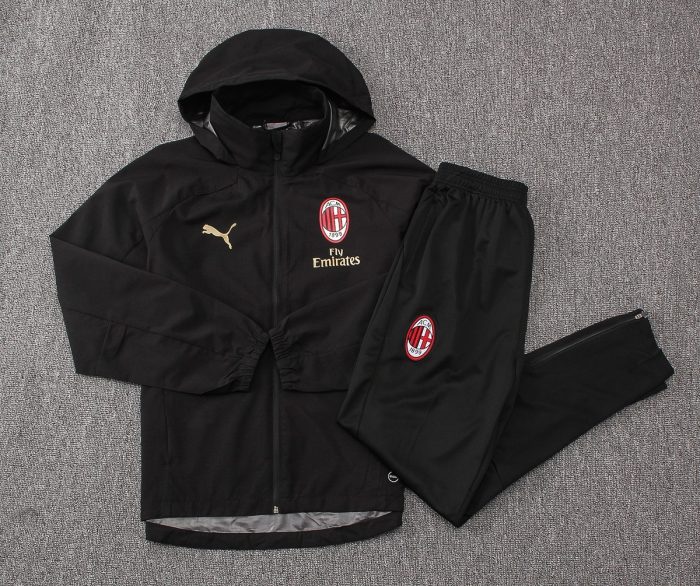 AC Milan 18-19 Black Windbreaker - 图片 4
