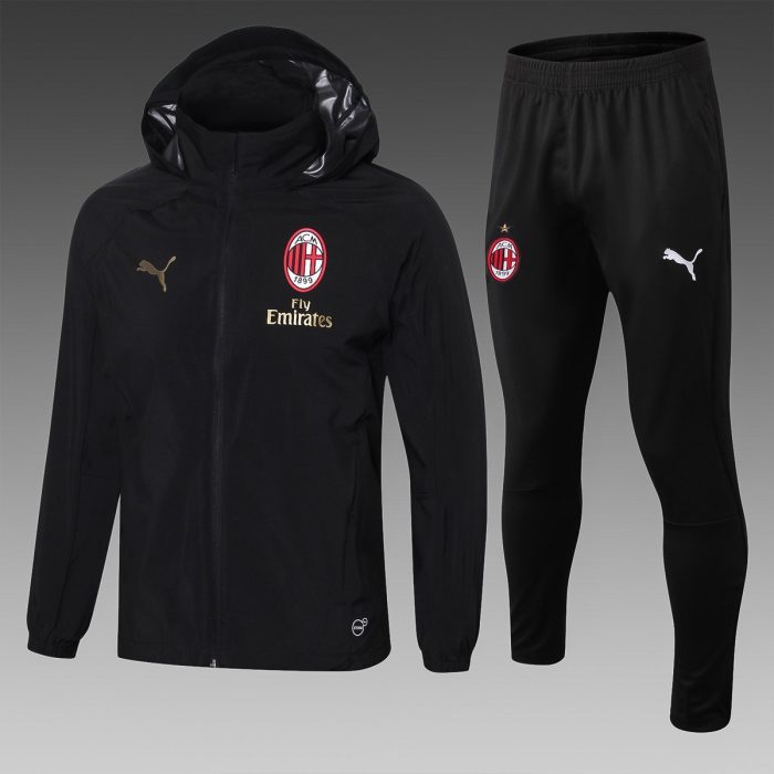 AC Milan 18-19 Black Windbreaker - 图片 7