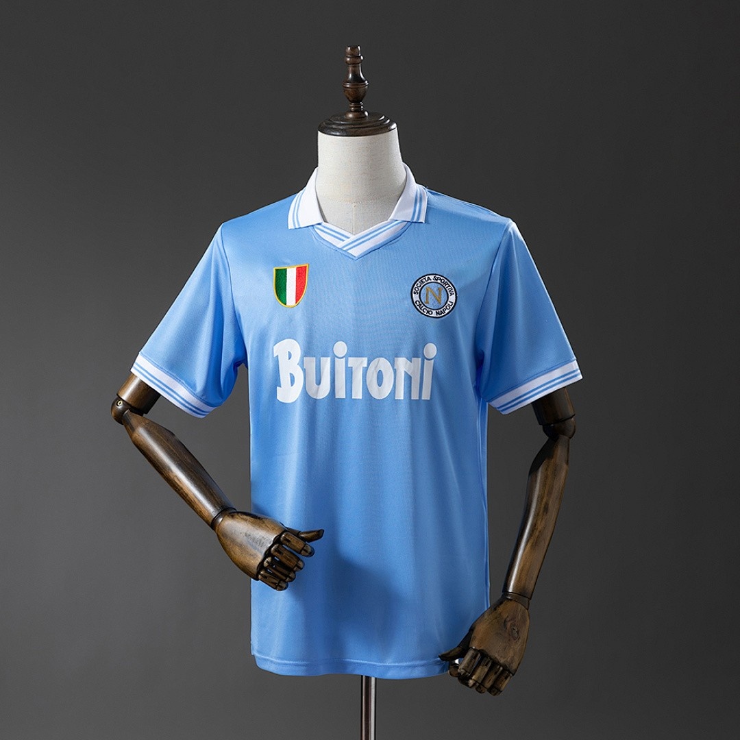 JER-5936_1 Napoli 1986/87 Home Retro Shirt - 图片 1