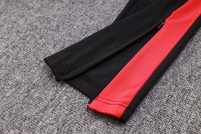 AC Milan 23-24 Half Zip Jacket Black Red - 图片 3