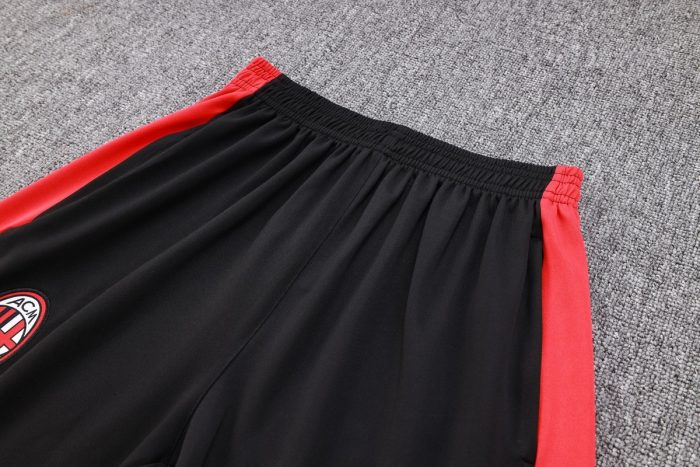 AC Milan 23-24 Half Zip Jacket Black Red - 图片 4