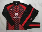 AC Milan 23-24 Half Zip Jacket Black Red - 图片 9