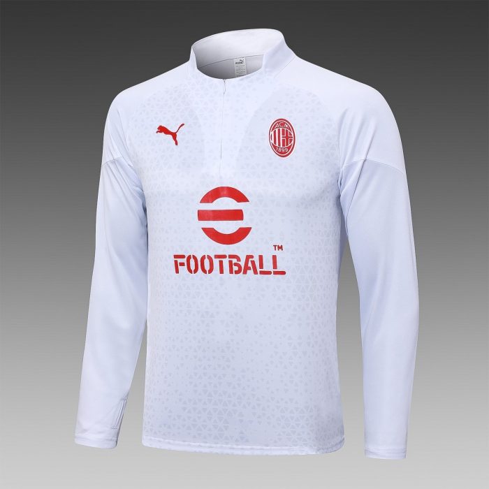 AC Milan 23-24 Half-Zip Jacket White Spray - 图片 9