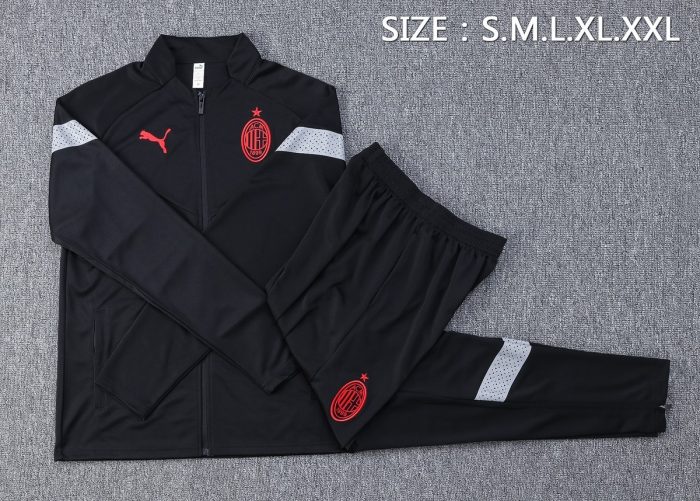 AC Milan 22-23 Black Long Zip Jacket - 图片 2