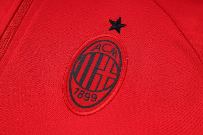 AC Milan 22-23 Red Long Zip Jacket - 图片 6